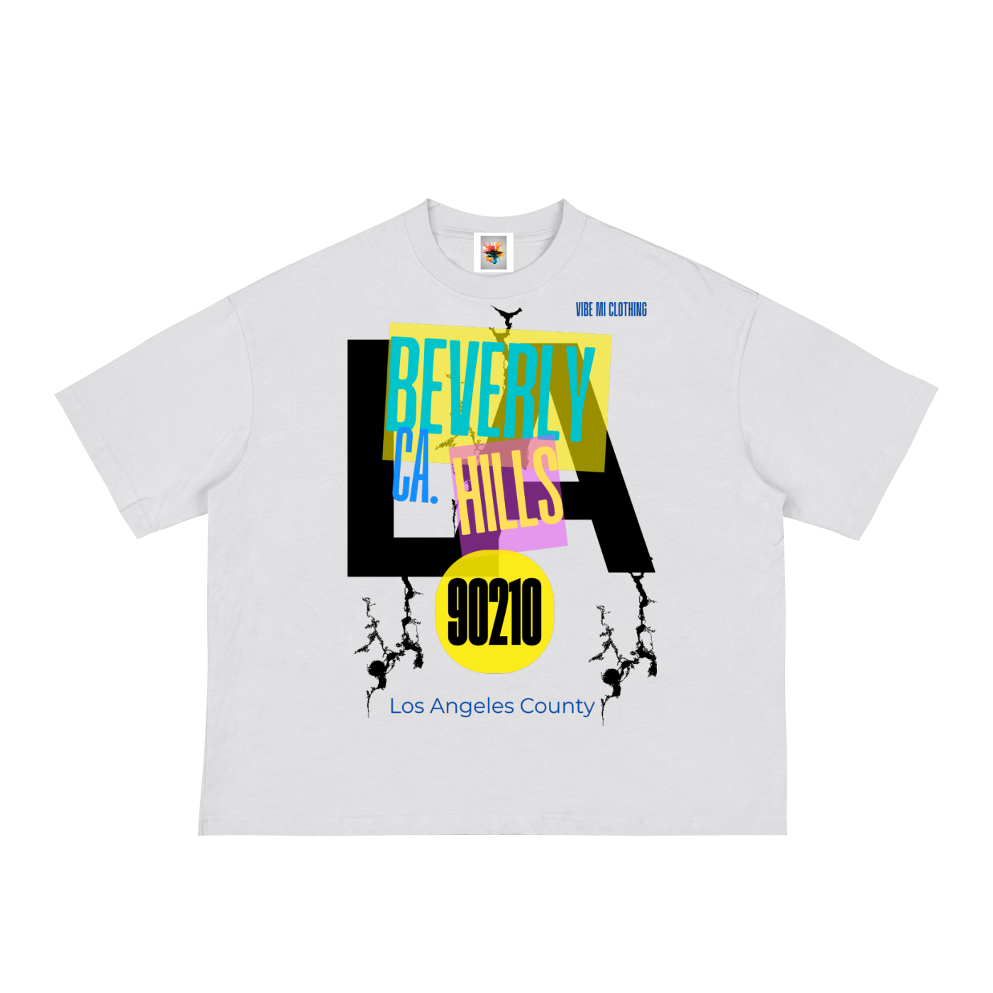 Vibe ,New,Shirt,Graphic t-shirt ,Graphic tee,Oversized tee,Boxy tee,Casual T-shirt ,Beverly Hills ,Los Angeles 