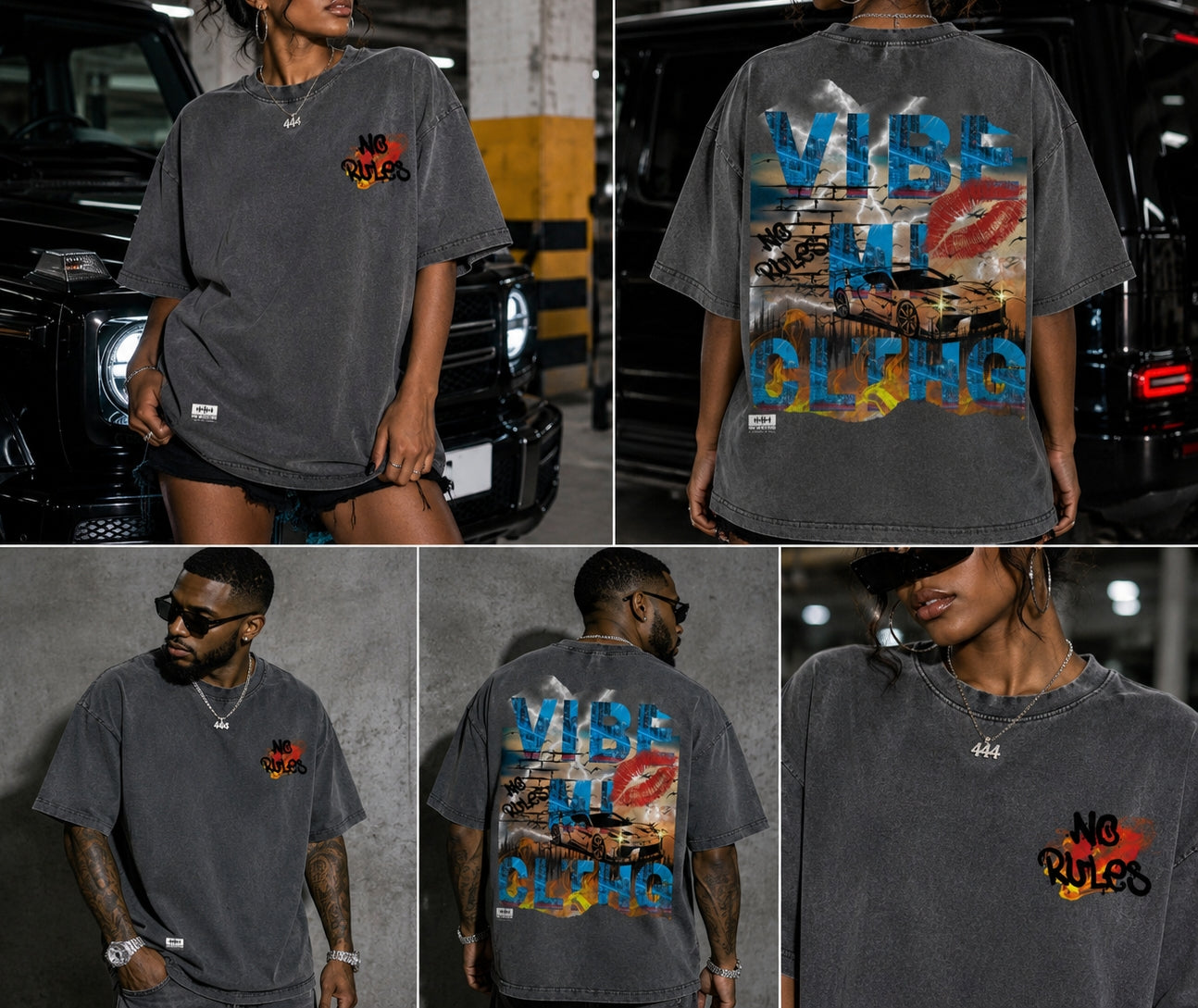 No Rules Heavyweight Vintage Washed Frayed T-Shirt