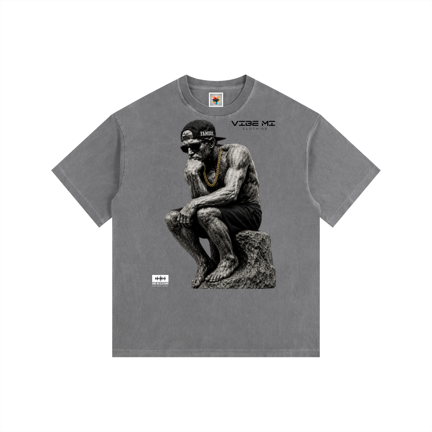 New ,Shirts,Thinker,Men's T-shirt ,Women's T-shirt ,Vintage T-shirt ,Fashion ,The thinker ,Famous thinker,Vibe Mi Clothing 