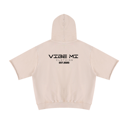 Vibe Mi Clothing Mineral Wash Short Sleeve Hoodie