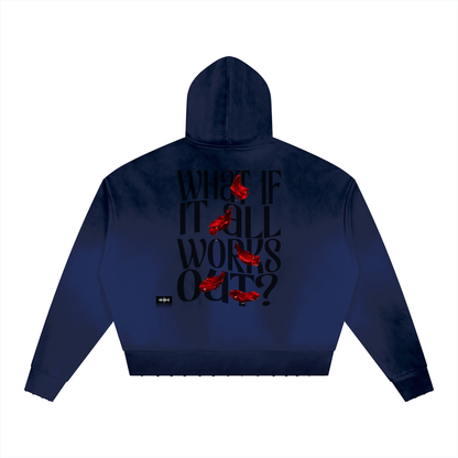 What If Sunfade Distressed Boxy Hoodie