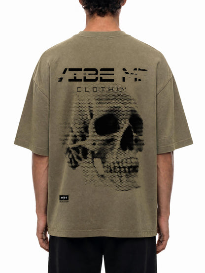 Vibe Mi Clothing Dead End Heavyweight Vintage Washed Frayed T-Shirt
