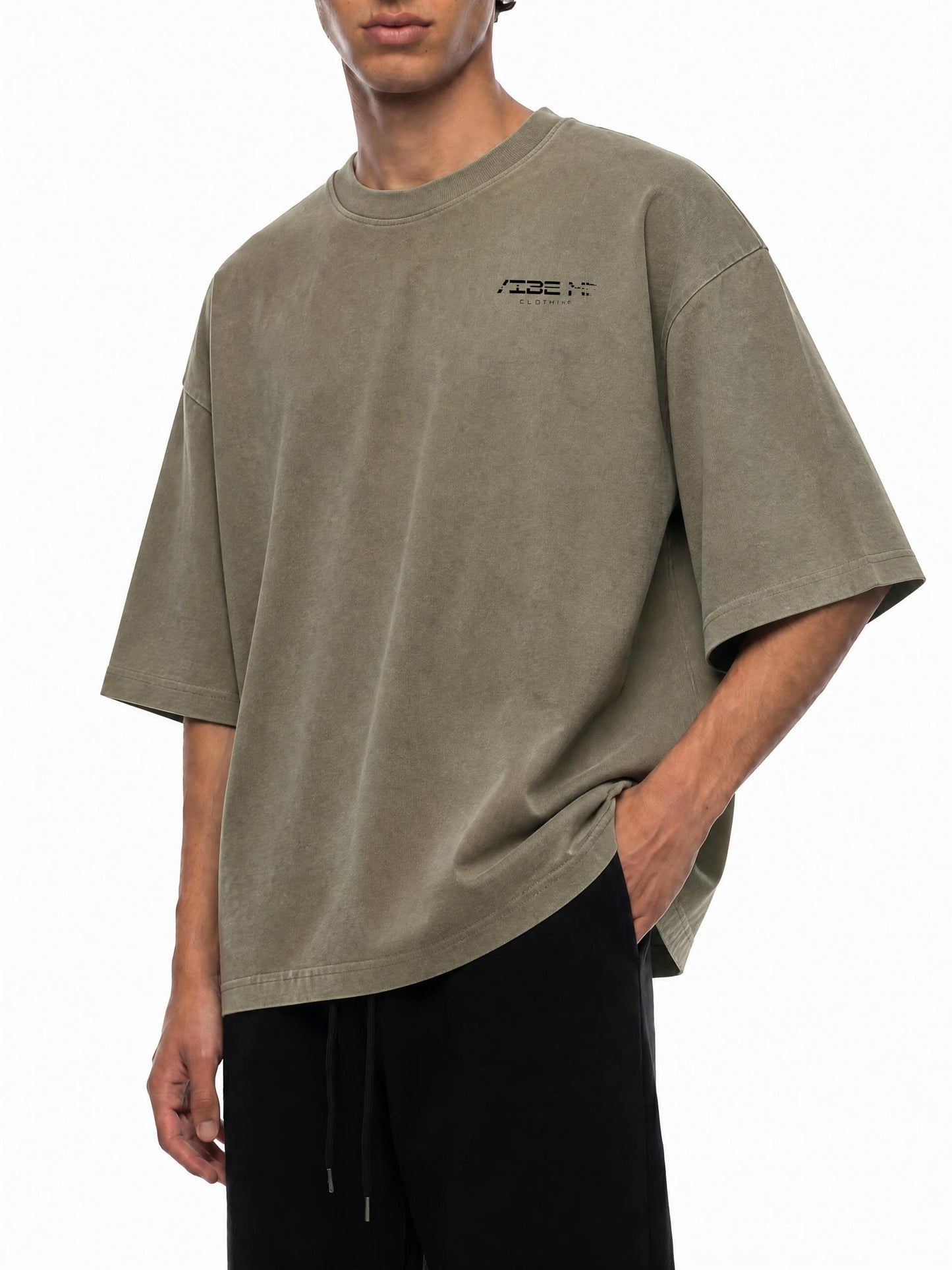Vibe Mi Clothing Dead End Heavyweight Vintage Washed Frayed T-Shirt