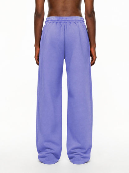 A Vibe Unisex Vintage Wash Barrel Leg Fleece Sweatpants