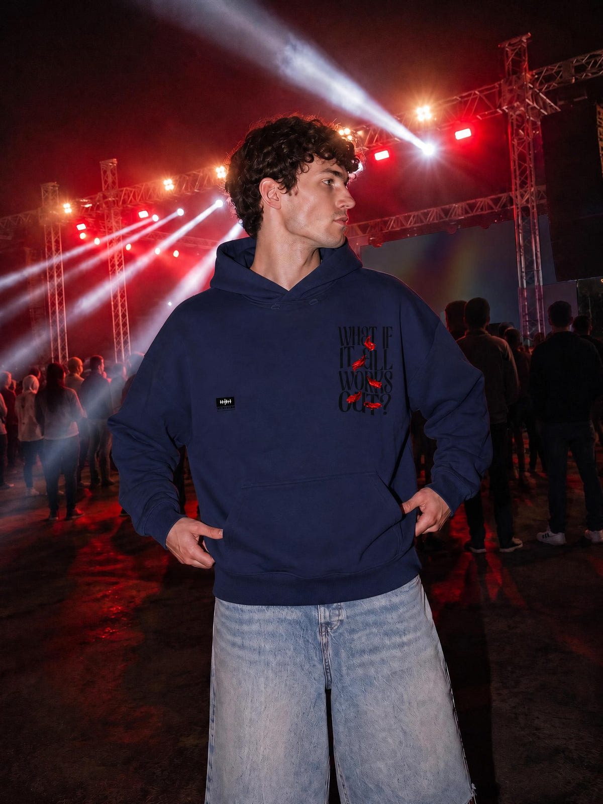 What If Sunfade Distressed Boxy Hoodie