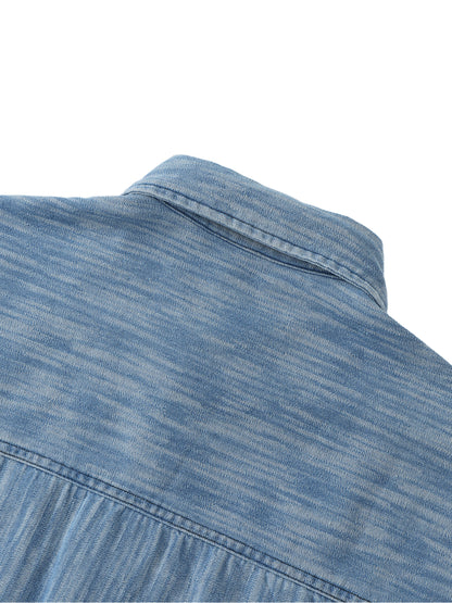 Blue Star ,New ,Distressed wash ,Graphic denim ,Demin shirt ,streetwear ,button up shirt ,boxy t-shirt ,wings t-shirt ,casual shirt 