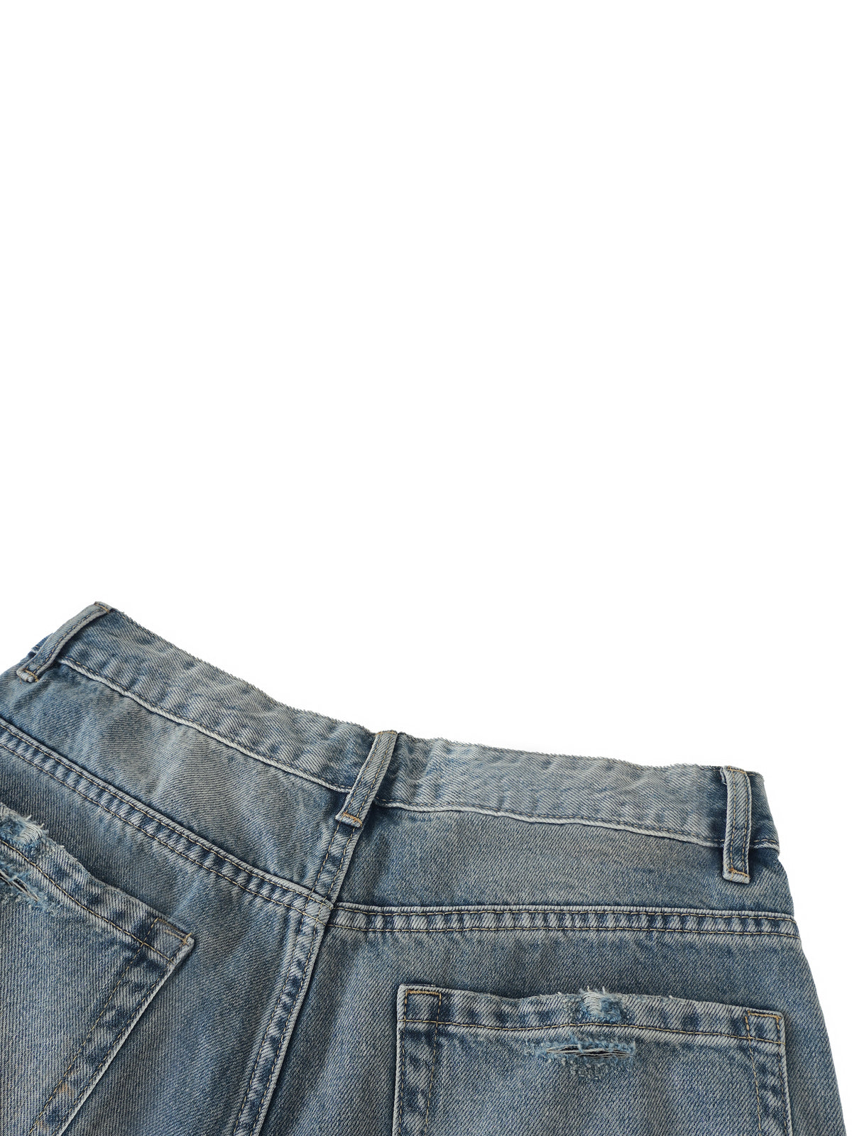No Stress Men's Distressed Barrel Leg Jeans