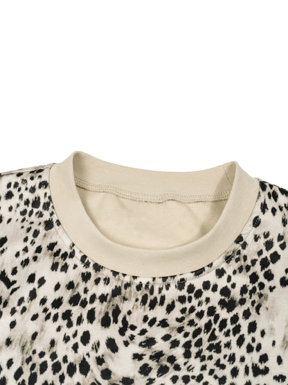 New,Shirts,Leopard print ,No Regrets ,Vibe,Streetwear ,Boxy T-shirt ,Graphic tee ,Lips t-shirt ,Crazy print shirt 