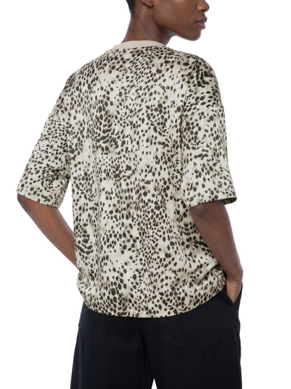 New,Shirts,Leopard print ,No Regrets ,Vibe,Streetwear ,Boxy T-shirt ,Graphic tee ,Lips t-shirt ,Crazy print shirt 