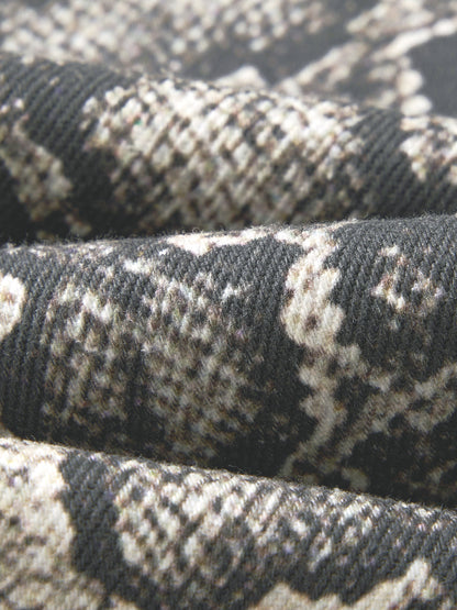 The Vibe Men's Snake Print Barrel Leg Pants