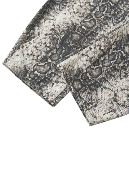 The Vibe Men's Snake Print Barrel Leg Pants