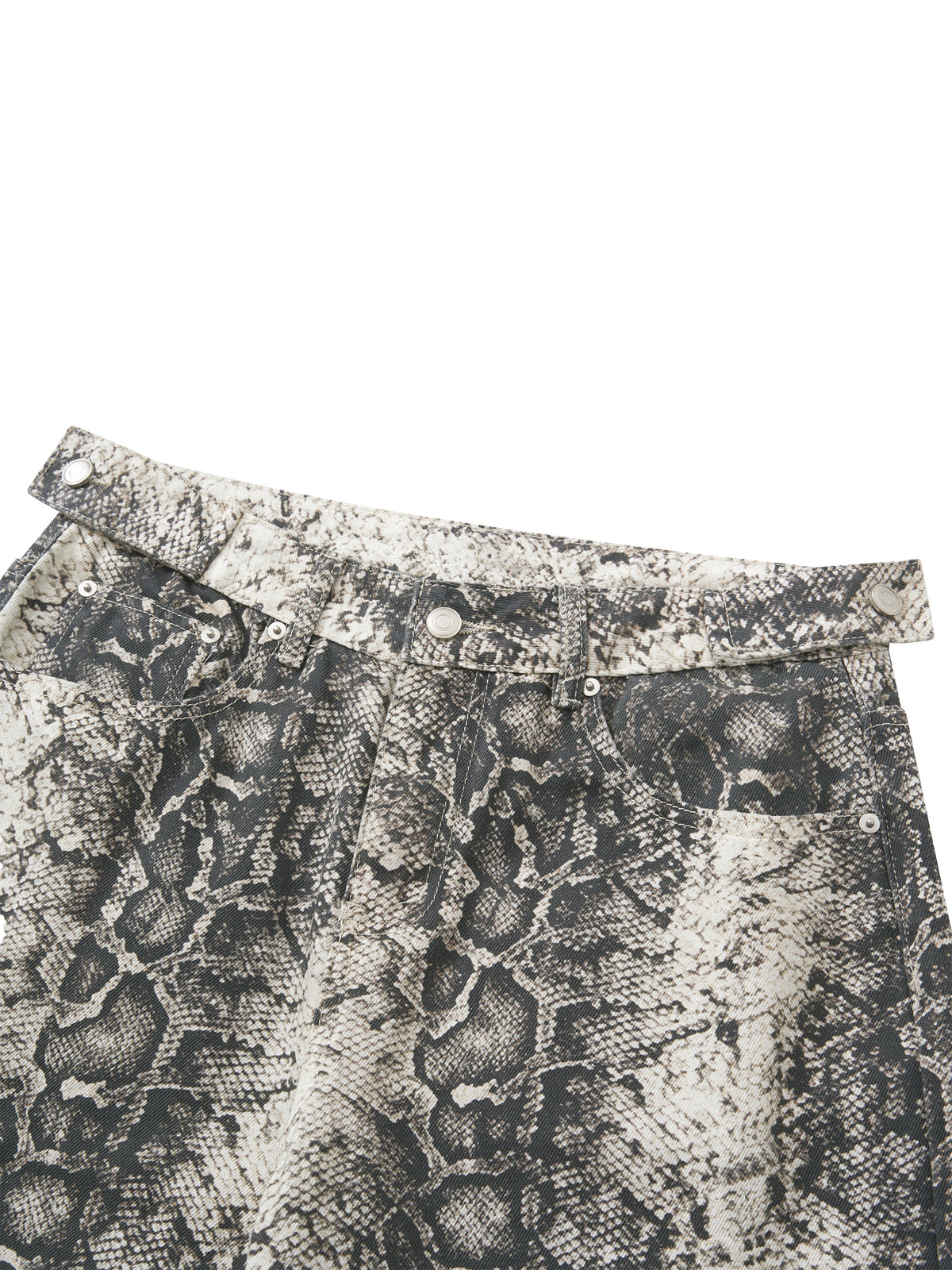 The Vibe Men's Snake Print Barrel Leg Pants