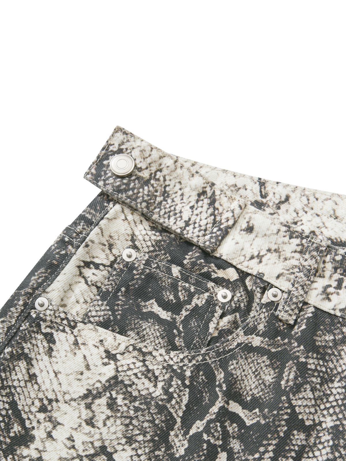 The Vibe Men's Snake Print Barrel Leg Pants